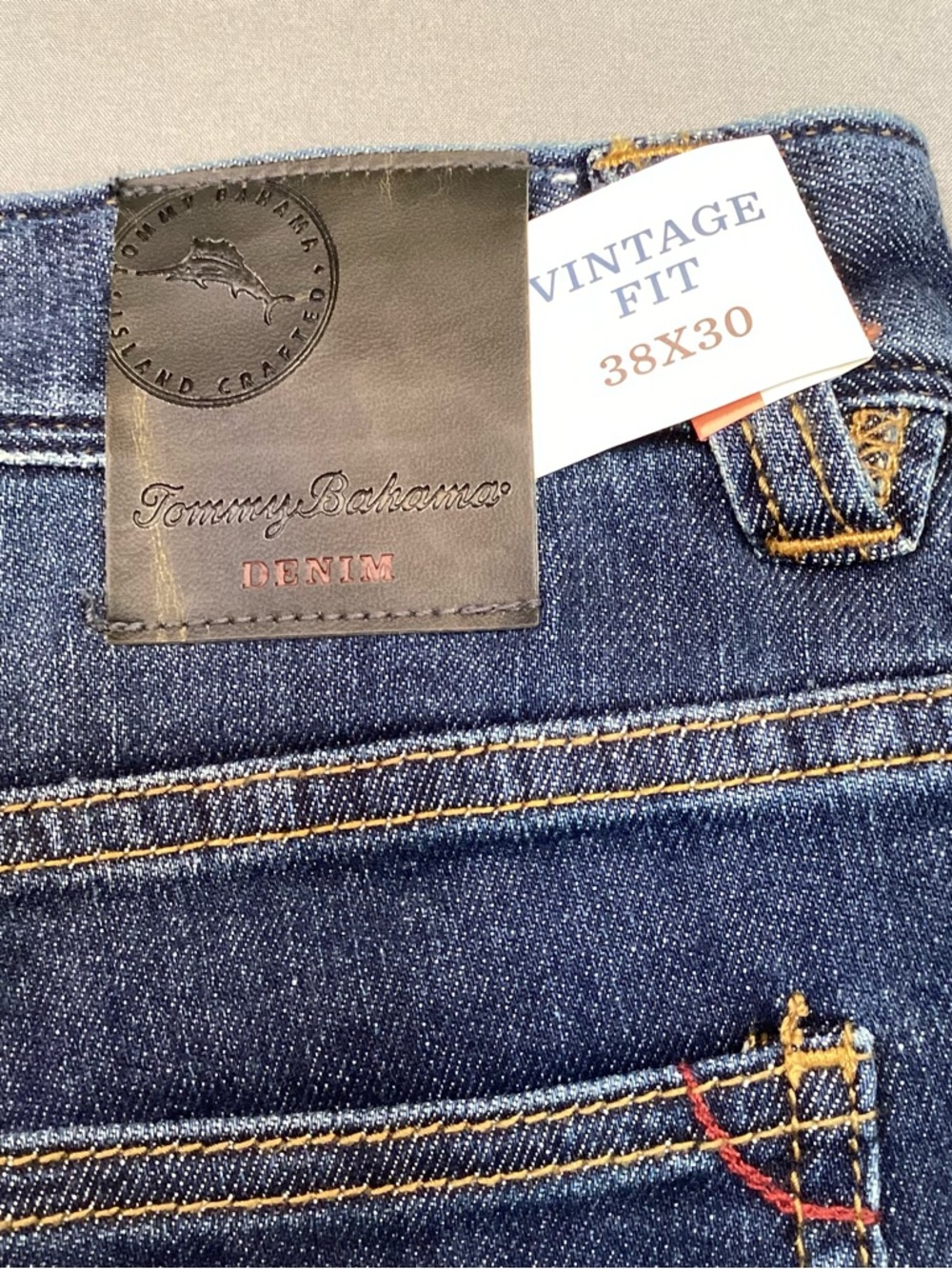 Tommy Bahama Men’s Carmel Vintage Fit Jeans 38x30 Island Crafted Indigo Dark NWT